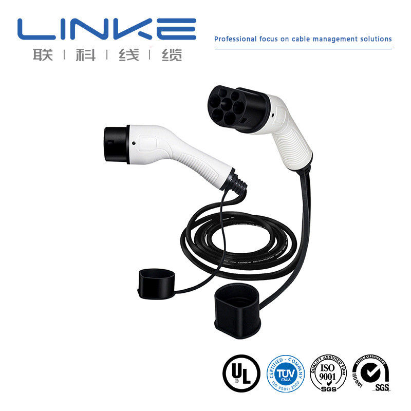 UL 62 32A 5p سیاه 2c*10AWG 1c*10AWG 3c*18AWG کابل شارژ EV با سیم های مس