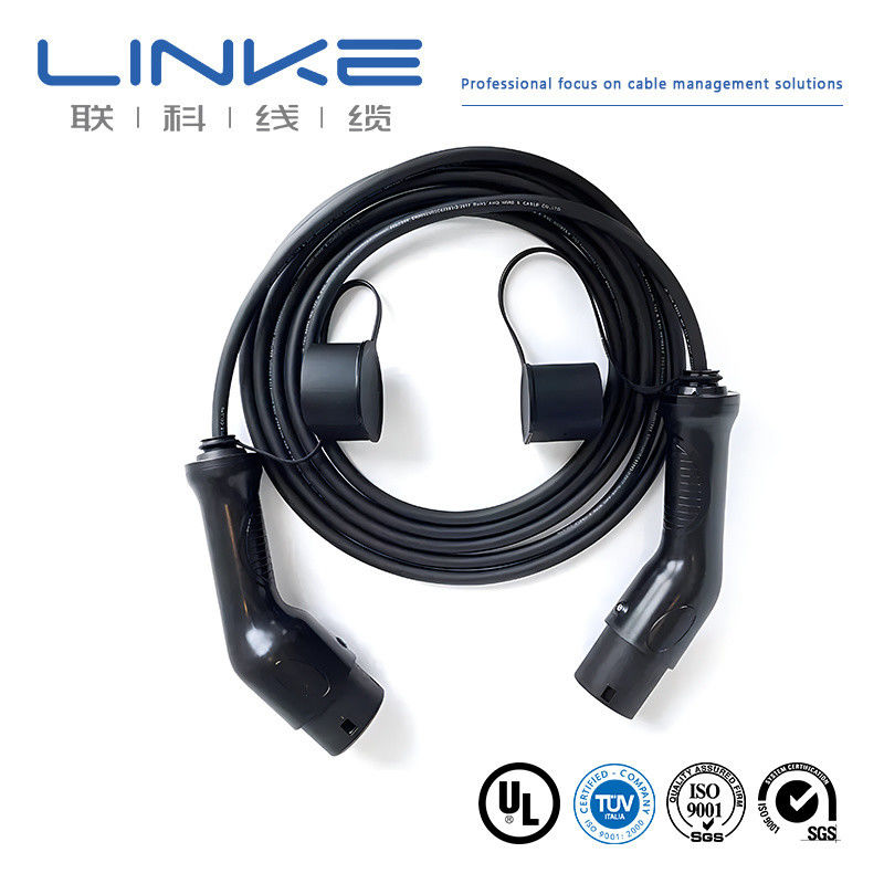 UL 62 32A 5p سیاه 2c*10AWG 1c*10AWG 3c*18AWG کابل شارژ EV با سیم های مس
