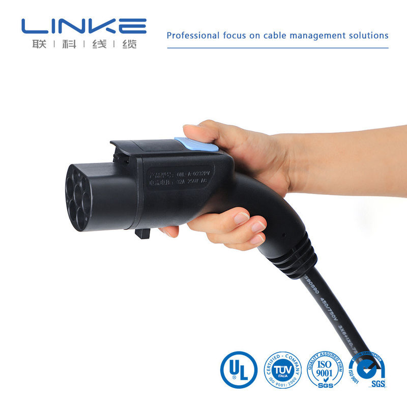 کابل شارژ خودروی برقی 32 آمپر 7 کیلووات 16 آمپر با روکش TPE و طول قابل تنظیم