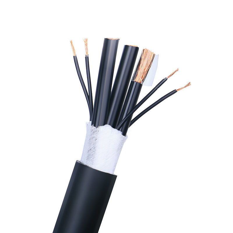 کابل های کواکسیال ژاکت PVC سیاه سری RG6 / Rg58 / Rg11 / Rg59 برای نظارت تصویری