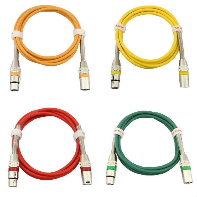 کابل XLR با طول قابل تنظیم، کیفیت صدای بالا و سیم مسی لخت برای صدای حرفه‌ای