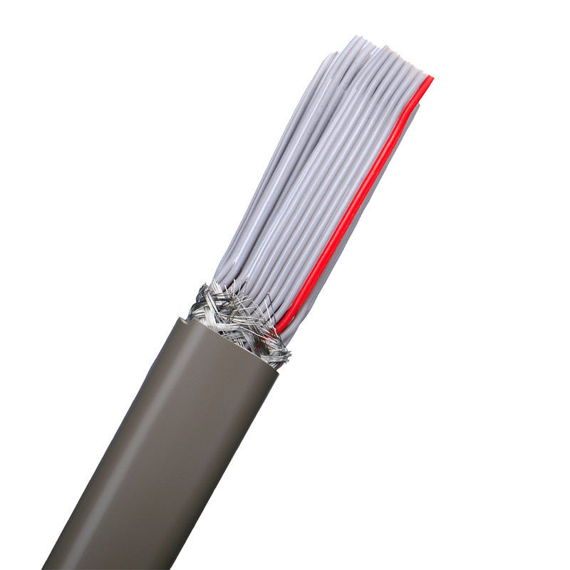 ماده پوشش PVC UL2464 خاکستری با لبه قرمز 20 پین کابل بلندگو