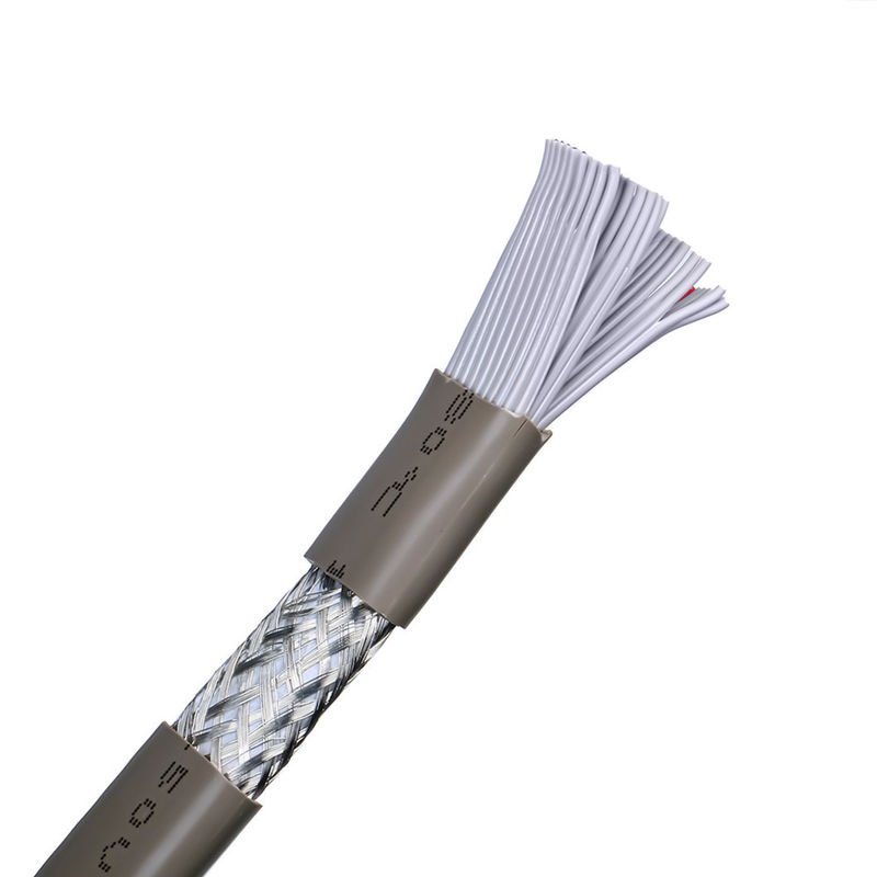 ماده پوشش PVC UL2464 خاکستری با لبه قرمز 20 پین کابل بلندگو