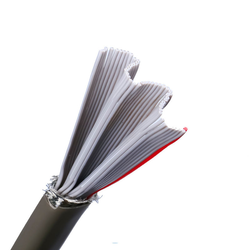 ماده پوشش PVC UL2464 خاکستری با لبه قرمز 20 پین کابل بلندگو