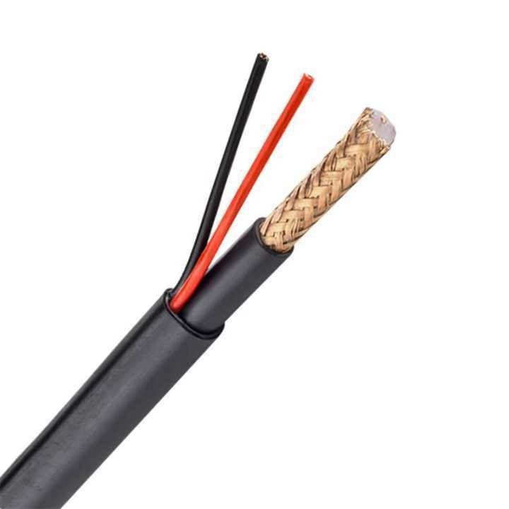 کابل دور سیم دوربین دوربین مدار بسته Rg59 2c برق OEM Rj59 کابل هم محوری برای سیستم امنیتی