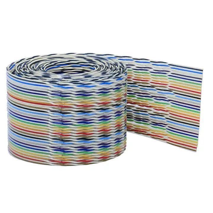 UL2651 28AWG 1.27mm Pitch Rainbow Ribbon Harness کابل مسطح برای کاربردهای صنعتی
