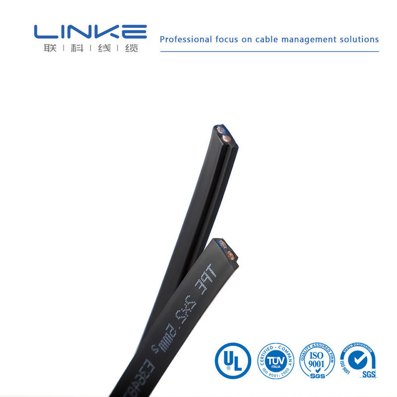 کابل تخت با روکش PVC و هسته مسی قلع اندود، با ولتاژ نامی 300 ولت، برای کاربردهای خودرو و صنعتی