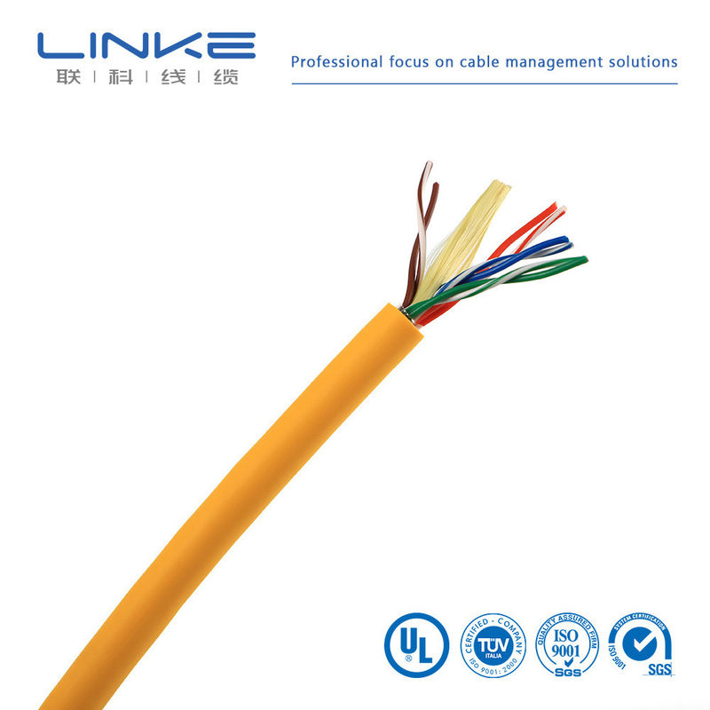 CAT5e UTP کابل LAN CCA 1000 فوت زرد پرکننده اختیاری ارز ایالات متحده آمریکا جامد زرد