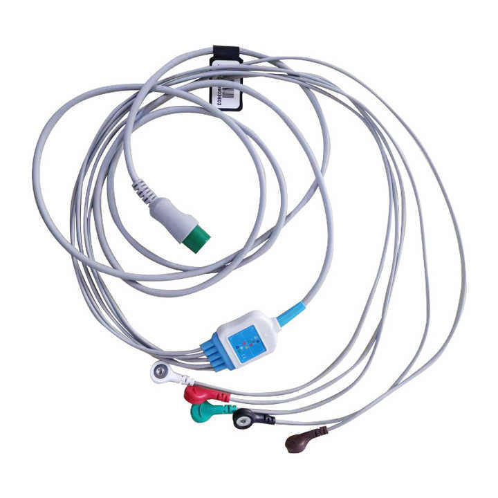 10 سرب EKG EEG کابل EKG برای مانیتورهای بیمار شیل Bionet TPE سیم های سرب عایق
