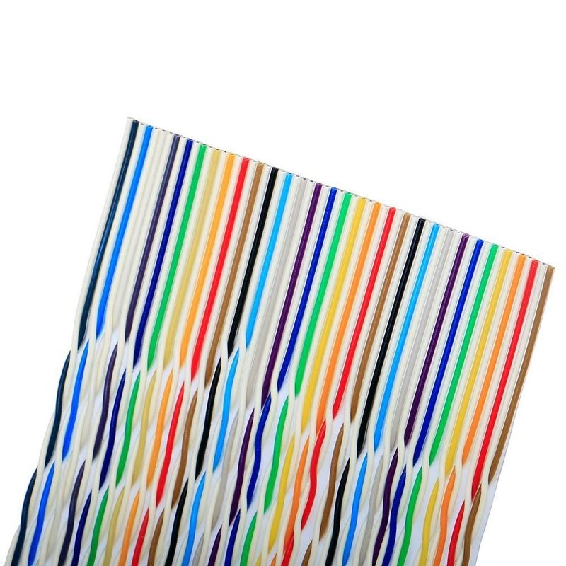 کابل مس صاف انعطاف پذیر برای کانکتورهای IDC درخواست سفارشی و پوشش PVC
