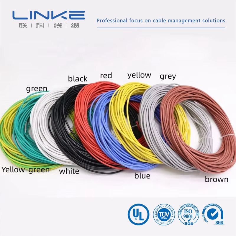 UL3135 سیم لاستیکی سیلیکونی 30 28 26 24 22 20 18 16 14 12 10 AWG کابل نورپردازی لامپ الکتریسیته ای LED