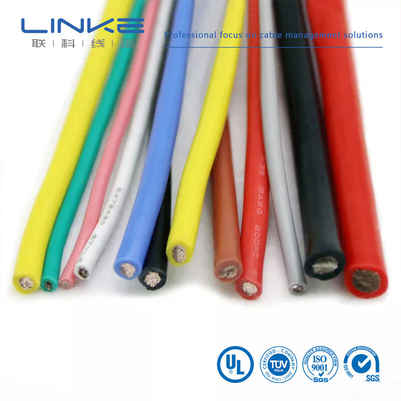 UL3135 سیم لاستیکی سیلیکونی 30 28 26 24 22 20 18 16 14 12 10 AWG کابل نورپردازی لامپ الکتریسیته ای LED