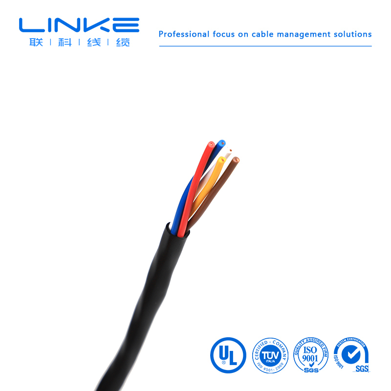 Copper Conductor Royal Cord Flexible Cable RVV, 2 3 4 5 Core 0.75 1 1.5 2.5 4 6mm Electrical Cable Wire H05VV-F Power Cable